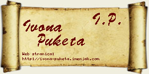 Ivona Puketa vizit kartica
